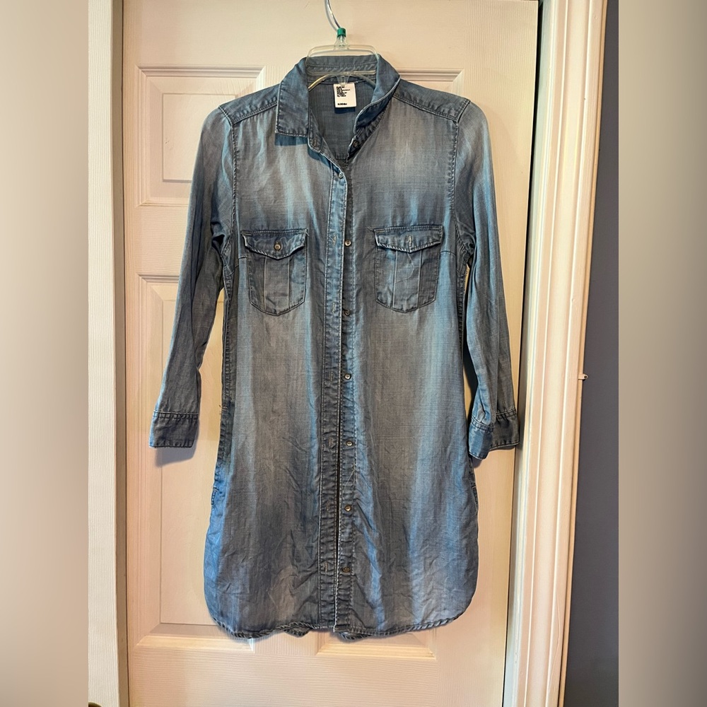 Jean button down dress